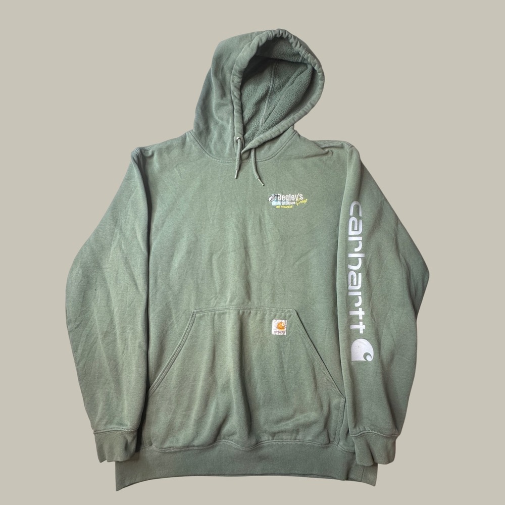 Carhartt Hoodie Mens L Original Fit Green Sleeve Graphic Begley's Automotive